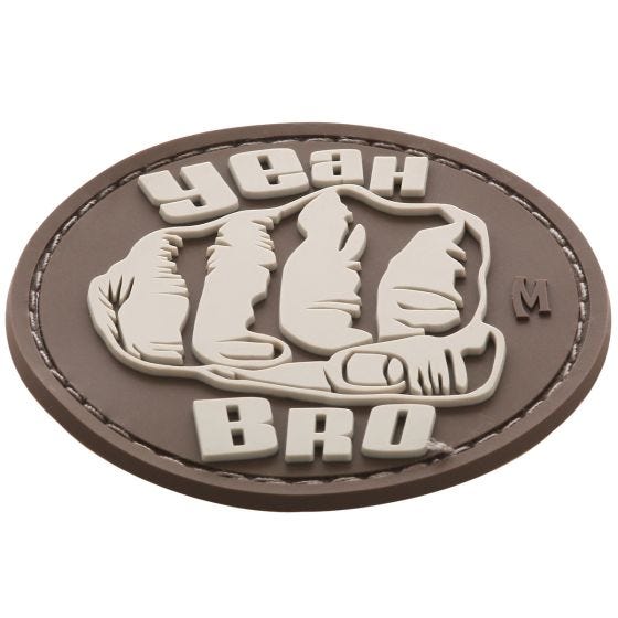 Maxpedition Patch Faust mit Schriftzug „Yeah Bro“ Arid
