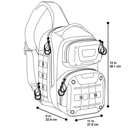 Maxpedition Edgepeak Umhängetasche für Rechts- oder Linkshänder Grau