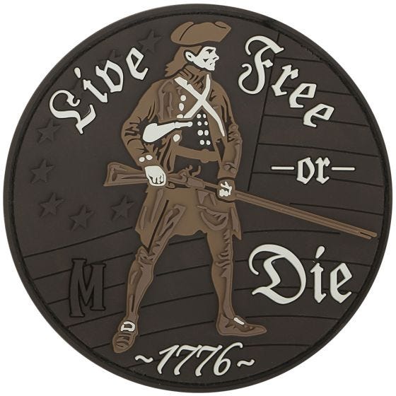 Maxpedition Patch mit Schriftzug „Live Free or Die“ Arid