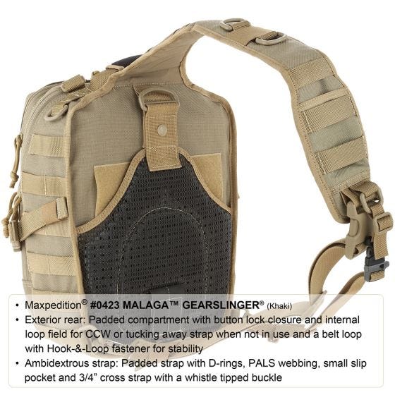 Maxpedition Malaga Gearslinger Rucksack Schwarz