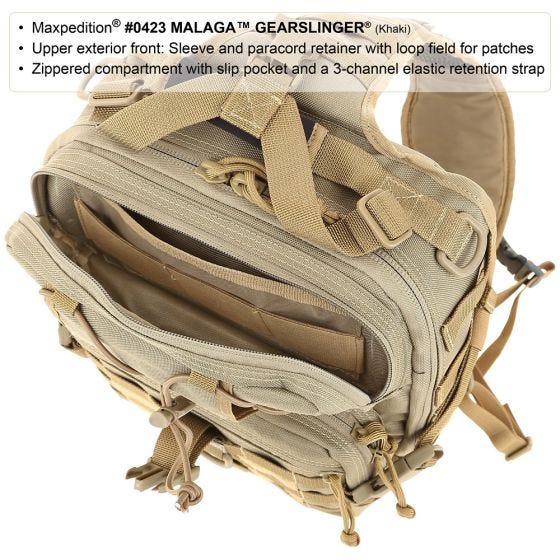 Maxpedition Malaga Gearslinger Rucksack Schwarz