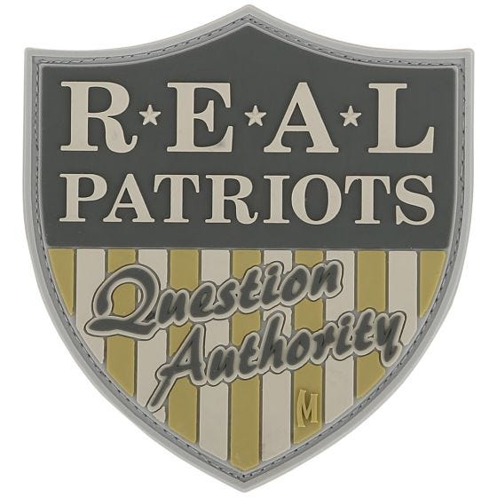 Maxpedition Patch mit Schriftzug „Real Patriots“ Arid