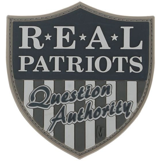 Maxpedition Patch mit Schriftzug „Real Patriots“ SWAT