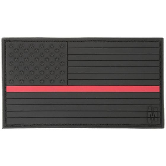 Maxpedition Patch Flagge der USA mit Thin Red Line (Feuerwehrmänner) Groß