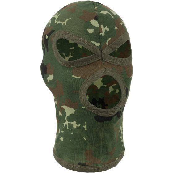 MFH Leichte 3-Loch-Sturmhaube aus Baumwolle Flecktarn