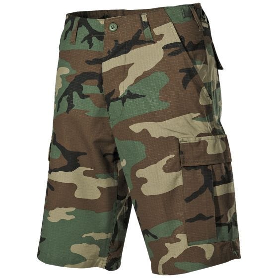 MFH US BDU Bermuda-Shorts Ripstop Woodland