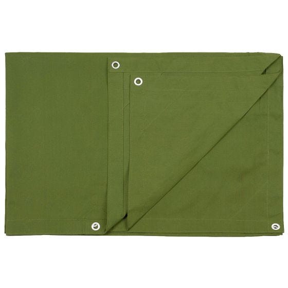 MFH Canvas Plane Metal Eyelets 183x244cm - Olivgrün