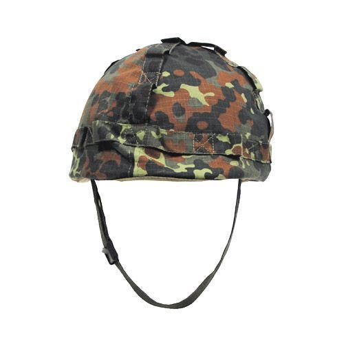 MFH Kunststoff-Helm mit Stoffbezug Flecktarn