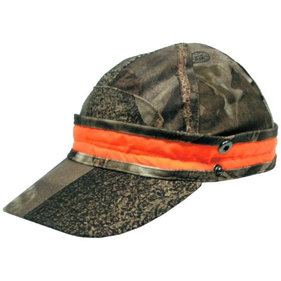 MFH Hunter Jägermütze mit fluoreszierendem Streifen Hunter Braun