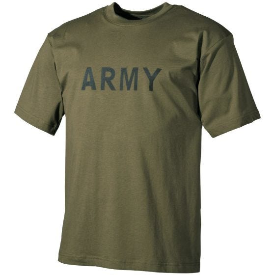 MFH T-Shirt Oliv mit Schriftzug ARMY