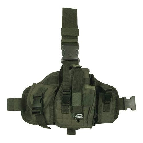 MFH Beinholster mit Taschen & MOLLE-Befestigungssystem Oliv