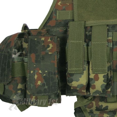 MFH Ranger Taktische Weste MOLLE-Befestigungssystem Flecktarn