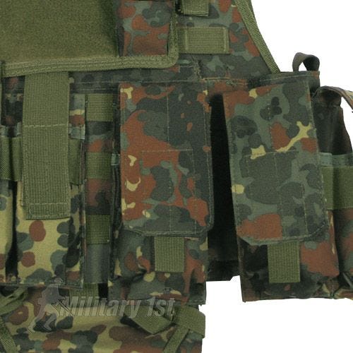 MFH Ranger Taktische Weste MOLLE-Befestigungssystem Flecktarn
