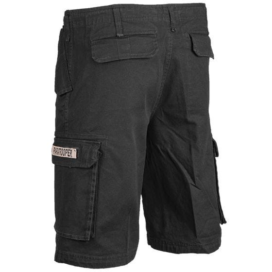 Mil-Tec Paratrooper Cargo-Shorts Prewashed Schwarz