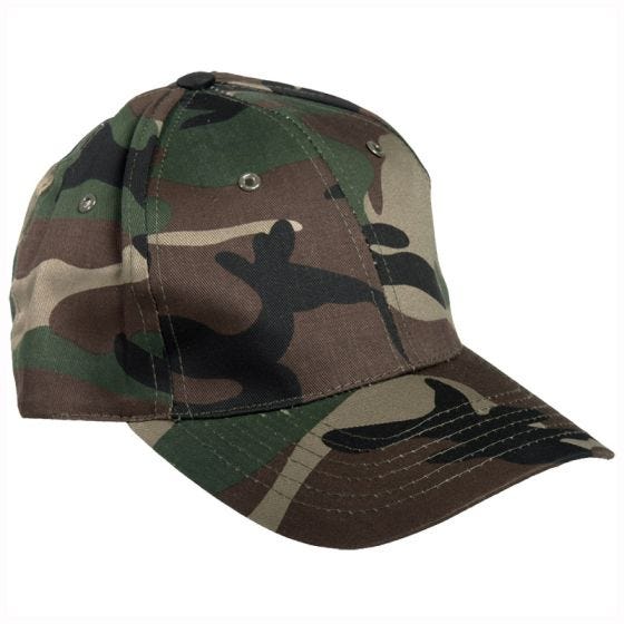 Mil-Tec Basecap mit Kunststoffverschluss Woodland
