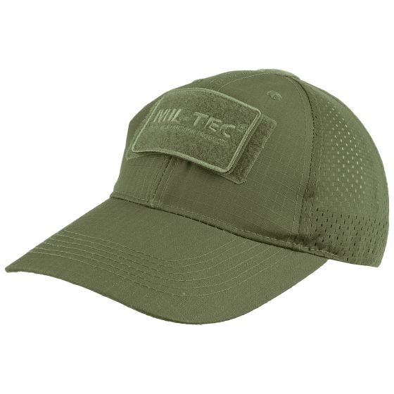 Mil-Tec Basecap mit Netzstoff Olivgrün