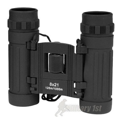 Mil-Tec 8x21 Klappbares Fernglas Schwarz