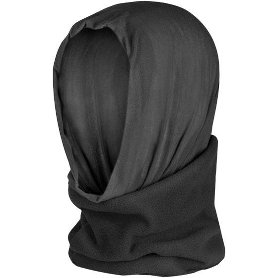 Mil-Tec Multifunktionstuch/Kopfbedeckung aus Fleece Schwarz