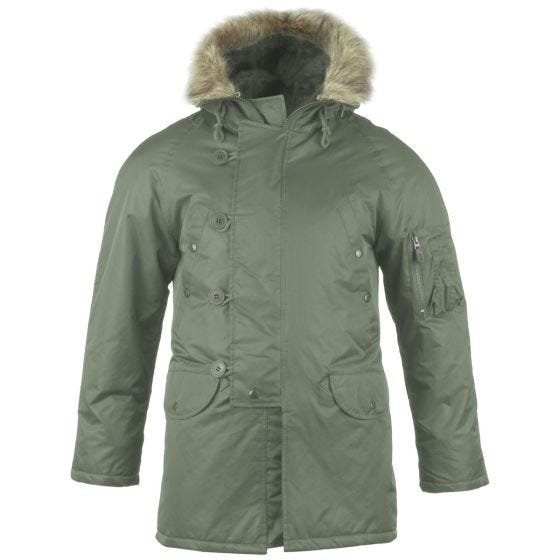 Mil-Tec N-3B Fliegerjacke Oliv