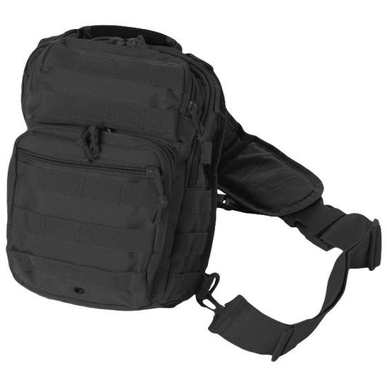 Mil-Tec One Strap Assault Pack Small Einsatzrucksack mit einem Träger Schwarz