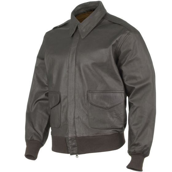 Mil-Tec A-2 Fliegerjacke Leder Braun