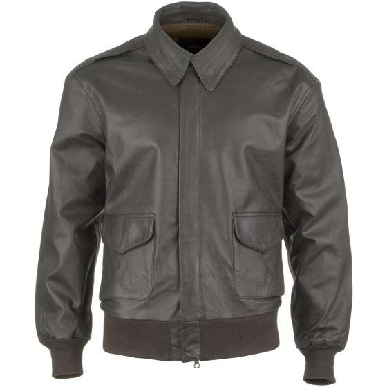 Mil-Tec A-2 Fliegerjacke Leder Braun