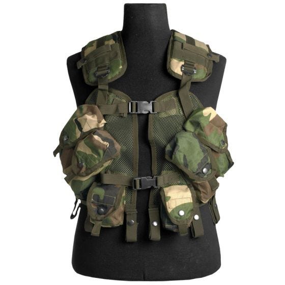 Mil-Tec US Load Bearing Einsatzweste Woodland