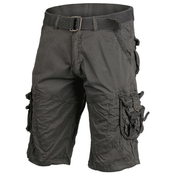 Mil-Tec Vintage Survival Shorts Prewashed Schwarz