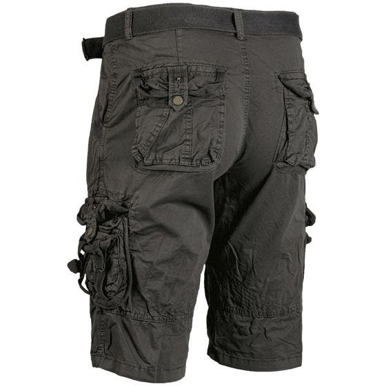 Mil-Tec Vintage Survival Shorts Prewashed Schwarz
