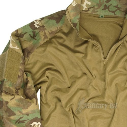 Mil-Tec Warrior Shirt mit Ellbogenschutz Arid Woodland