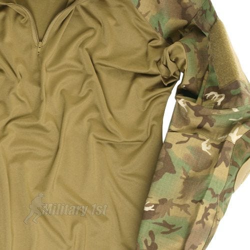 Mil-Tec Warrior Shirt mit Ellbogenschutz Arid Woodland