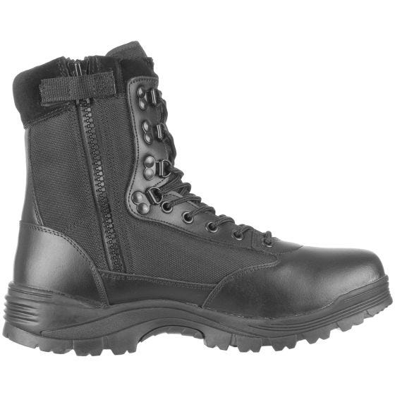 Mil-Tec Taktische Stiefel mit seitlichem Reißverschluss Schwarz