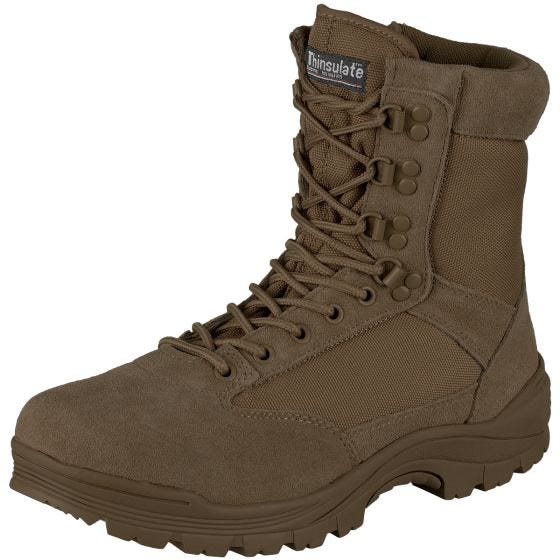 Mil-Tec Taktische Stiefel mit seitlichem Reißverschluss Braun