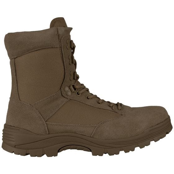 Mil-Tec Taktische Stiefel mit seitlichem Reißverschluss Braun