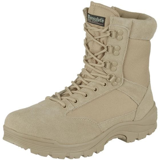 Mil-Tec Taktische Stiefel mit seitlichem Reißverschluss Khaki