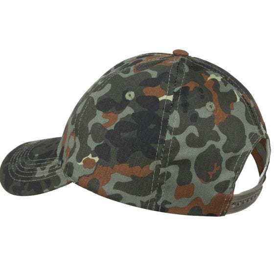 Mil-Tec Basecap mit Kunststoffverschluss Flecktarn