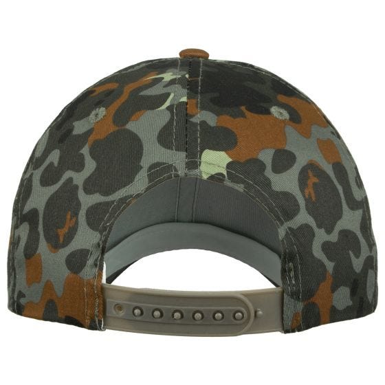 Mil-Tec Basecap mit Kunststoffverschluss Flecktarn