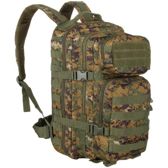 Mil-Tec US Assault Pack Small Einsatzrucksack mit MOLLE-Befestigungssystem Digital Woodland