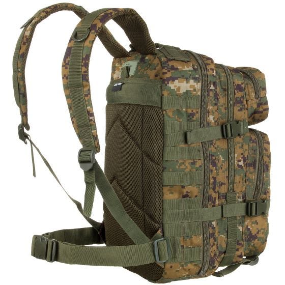 Mil-Tec US Assault Pack Small Einsatzrucksack mit MOLLE-Befestigungssystem Digital Woodland