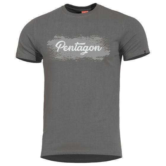 Pentagon Ageron T-Shirt mit Motiv im Grunge-Stil Wolf Grey