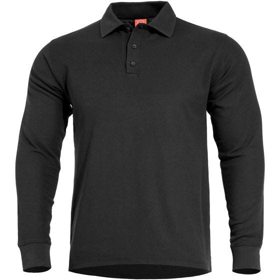 Pentagon Aniketos Langarm-Polo-Shirt Schwarz