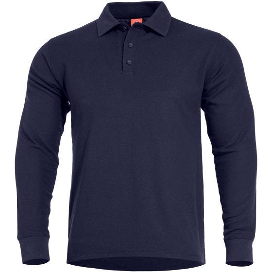 Pentagon Aniketos Langarm-Polo-Shirt Dunkelblau