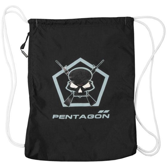 Pentagon Moho Turnbeutel mit Totenkopf-Logo Schwarz