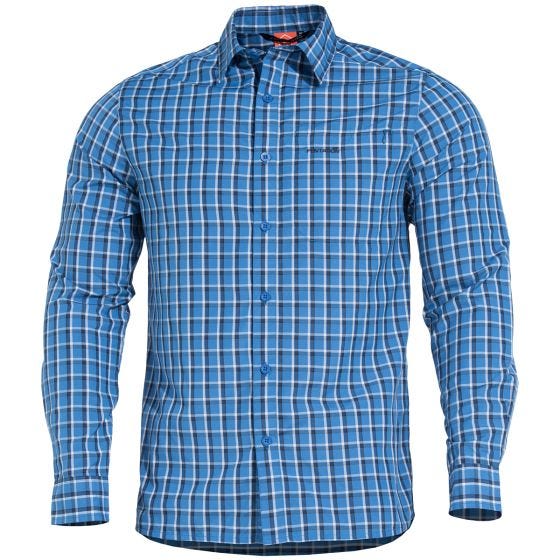 Pentagon Snoop Langarm-Hemd Blue Checks