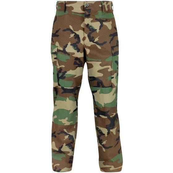 Propper BDU Hose mit Knopfverschluss aus Baumwoll-Polyester-Twill Woodland