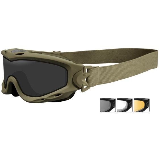 Wiley X Spear Schutzbrille - Glas in Smoke Grey + Transparent + Light Rust / Gestell in Tan