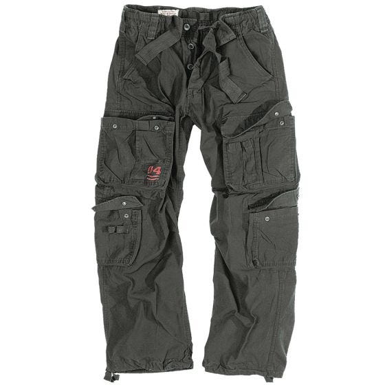Surplus Airborne Hose im Vintage-Stil Schwarz