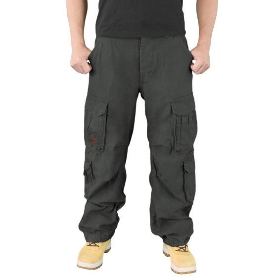 Surplus Airborne Hose im Vintage-Stil Schwarz