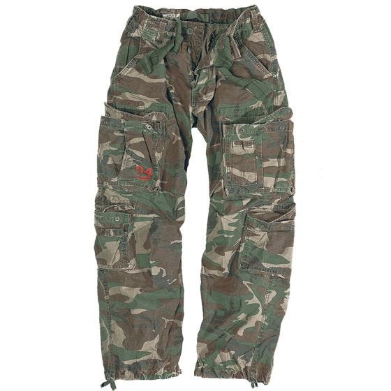 Surplus Airborne Hose im Vintage-Stil Woodland