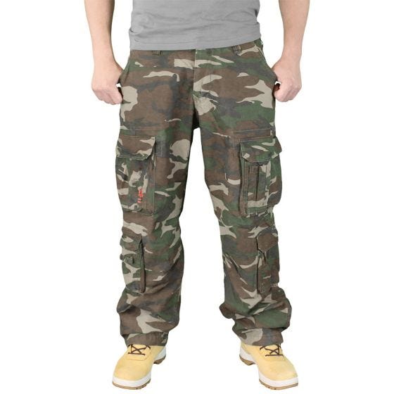 Surplus Airborne Hose im Vintage-Stil Woodland